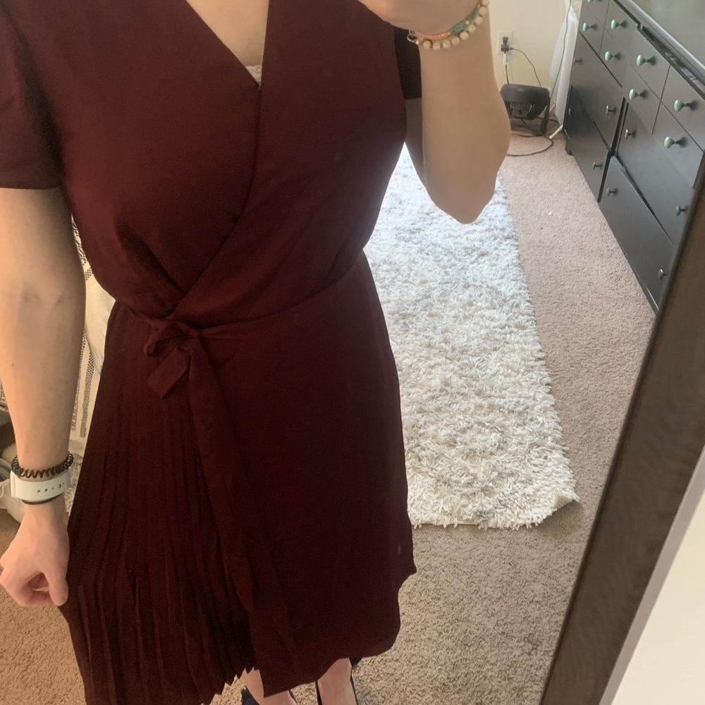 Banana Republic Half Pleated Wrap Dress